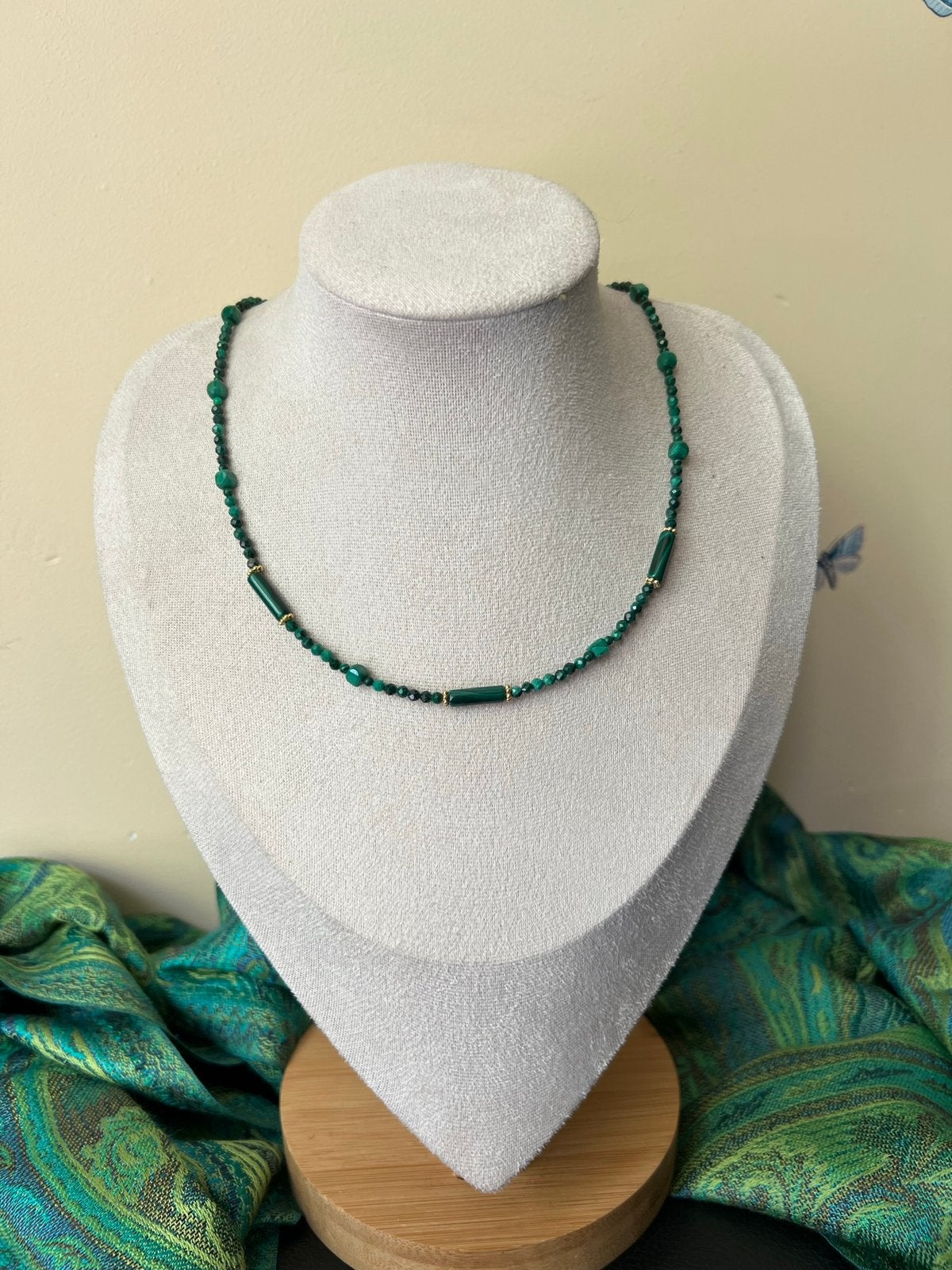 Malachiet geluk beschermt straling zuivert intuïtie TIP, Sieraden, Tassen en Uiterlijk, Kettingen, Nieuw, Verstelbaar, Ophalen of Verzenden