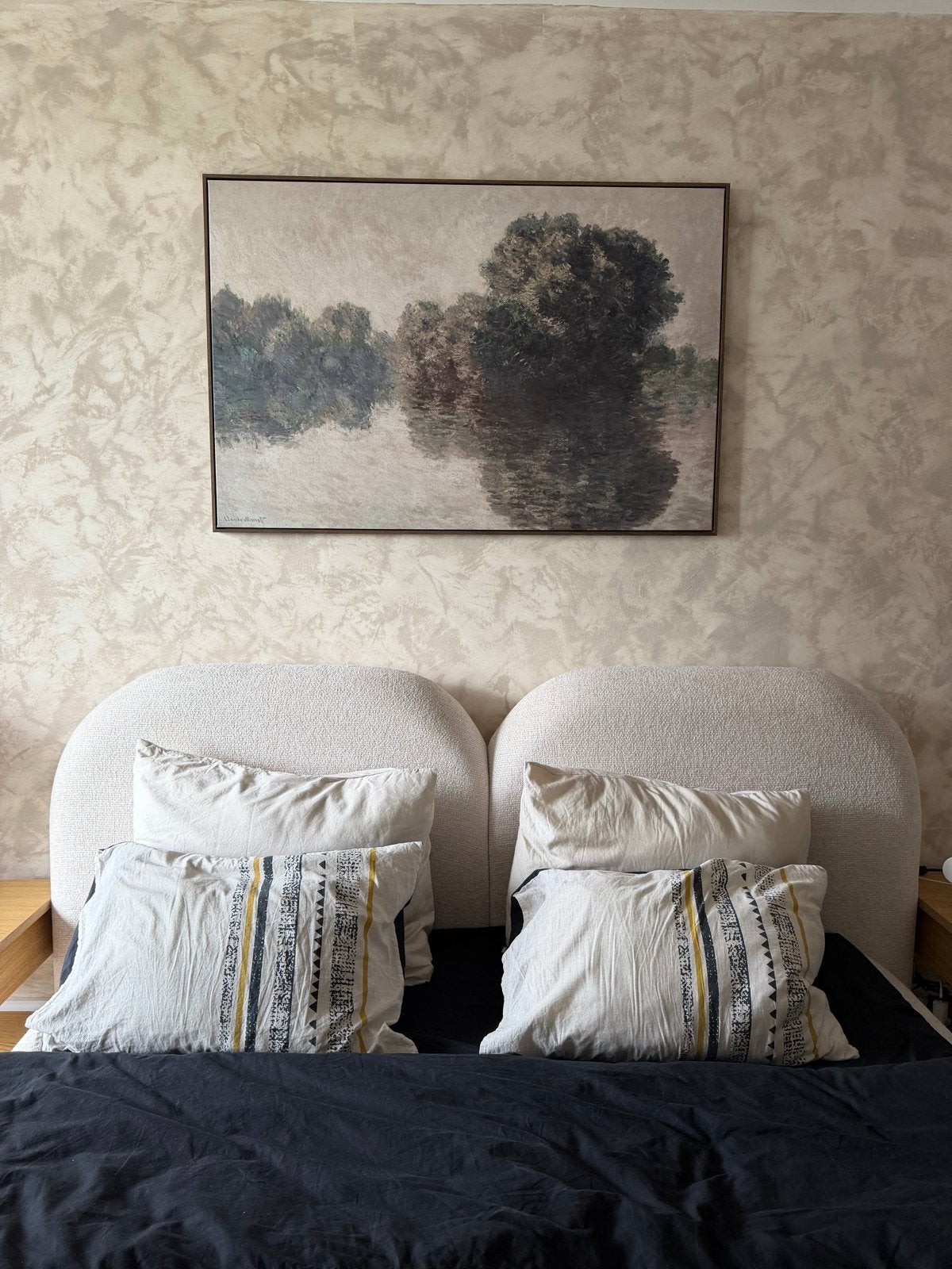 Nyna Bouclé Upholstered Bed 160200 cm - Excellent Condition, Tweepersoons, Ophalen of Verzenden, Zo goed als nieuw, Stof