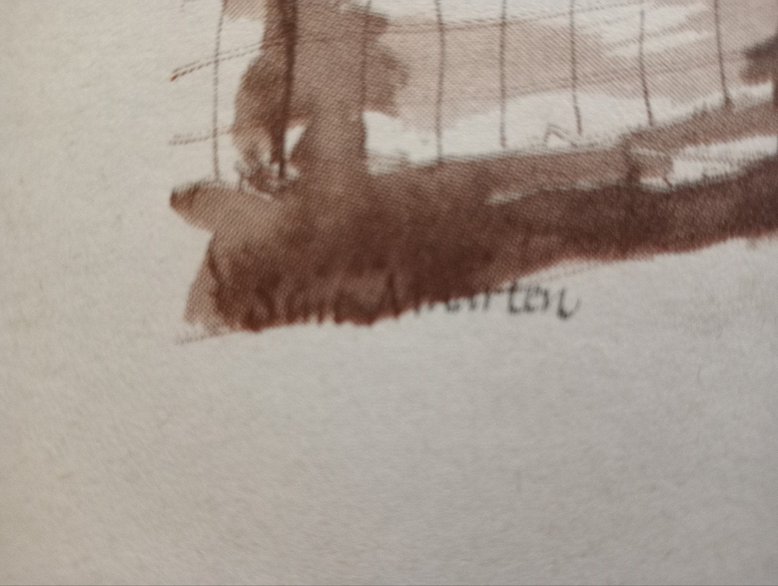 Sint Maarten Offset Prent - 20 x 25 cm - Redelijke staat, Verzamelen, Ophalen of Verzenden