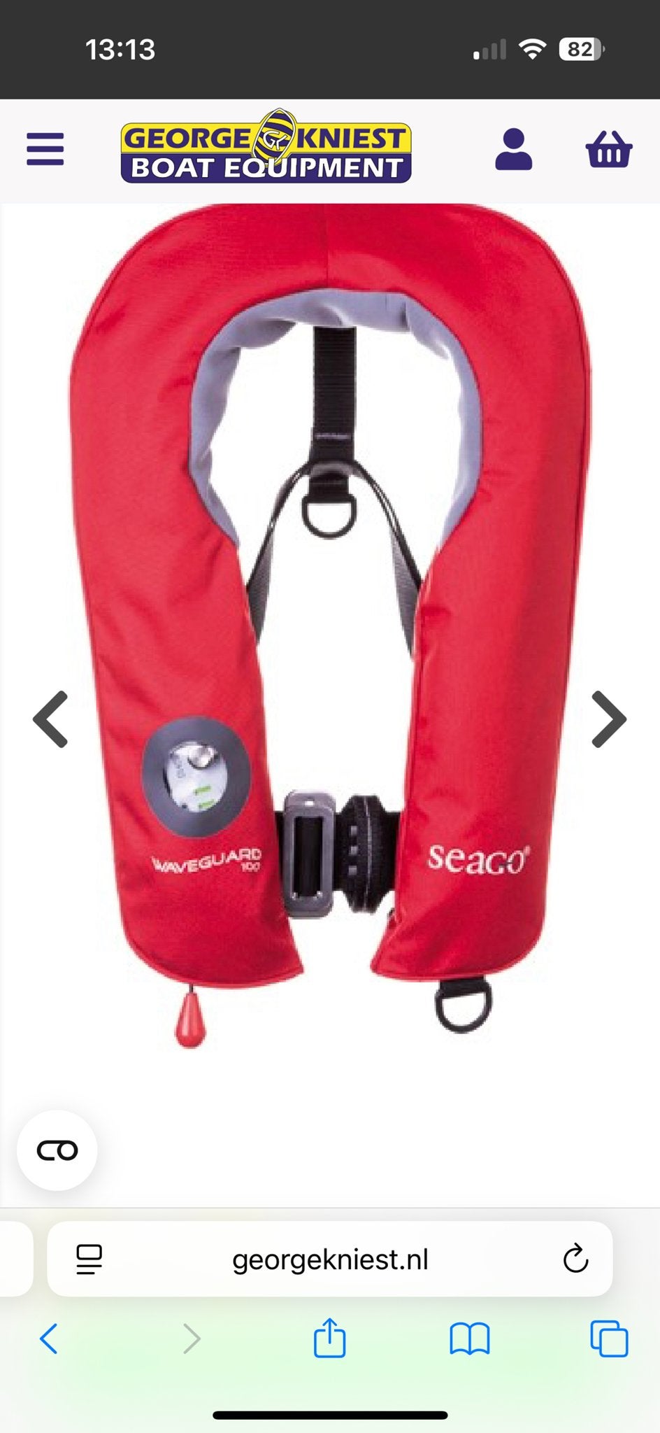 Seaco Waveguard Junior reddingsvest 150N, Ophalen, Gebruikt