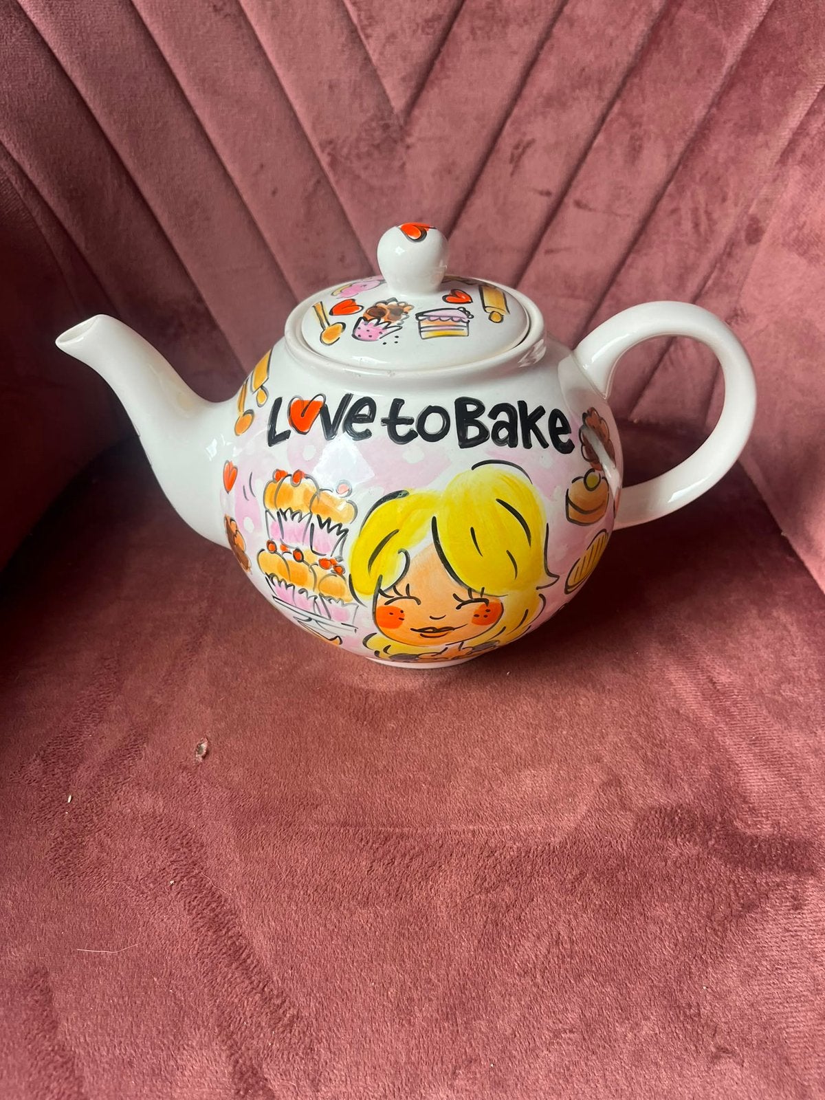 Blond Amsterdam LE Handwerk theepot bake/hapiness homemade, Ophalen of Verzenden, Nieuw, Aardewerk, Bord(en)