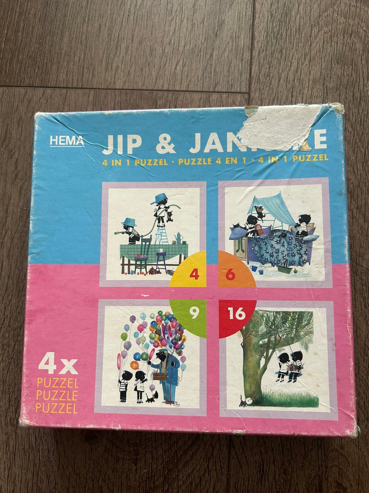 4 Jip & Janneke puzzeltjes, Ophalen of Verzenden, Gebruikt
