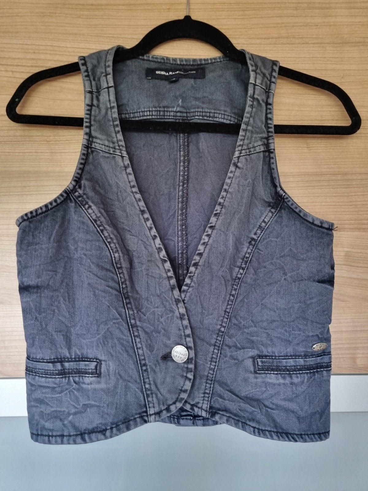 geisha gilletje maat S, Kleding | Dames, Blauw, Ophalen of Verzenden, Zo goed als nieuw, Gilletje