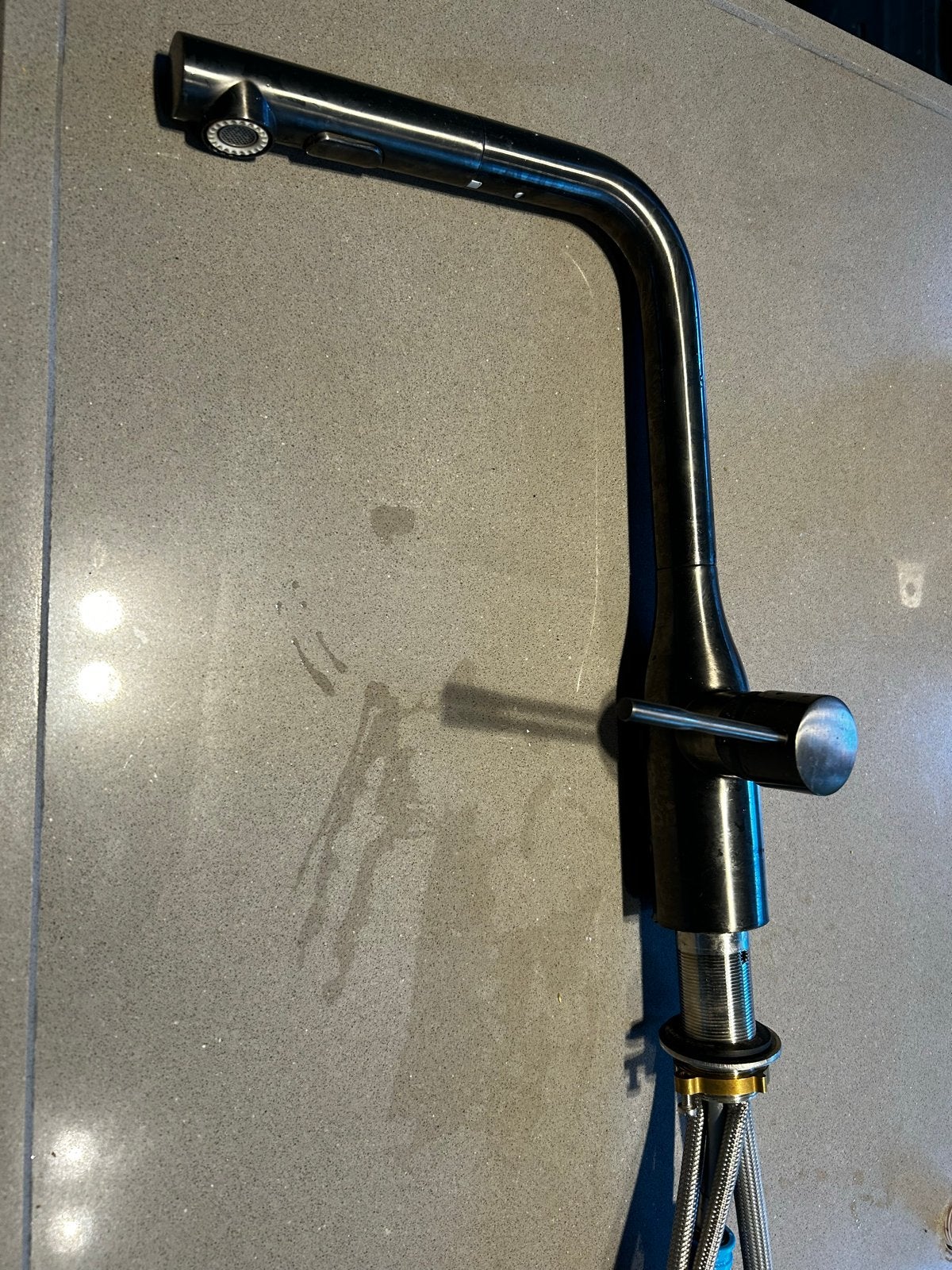 GROHE Essence SmartControl keukenmengkraan – Hard Graphite, Ophalen, Zo goed als nieuw, Rvs, Kraan