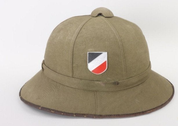 Duitse Luftwaffe Groene Tropen Pith Helm 2 Plaatjes Hoed, Ophalen of Verzenden, Luchtmacht, Duitsland, Helm of Baret