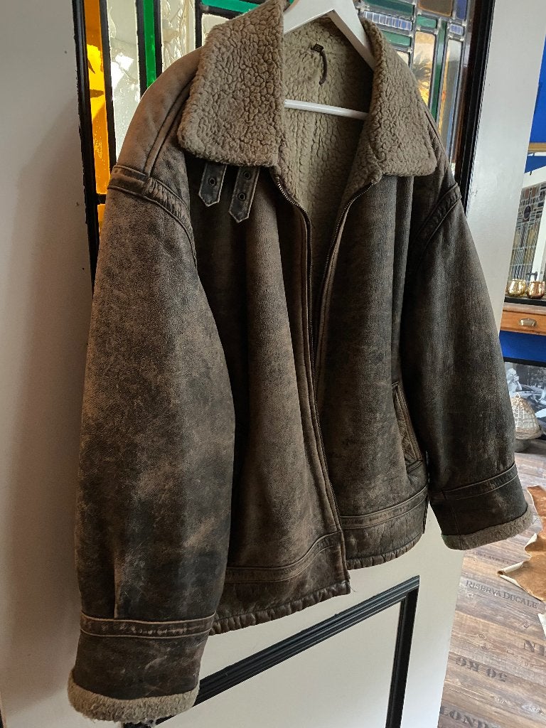 Echt oude YANKS vliegerniers jas XXL echt leer, Kleding | Heren, Jassen | Winter, Bruin, Overige maten, Ophalen of Verzenden, Yanks