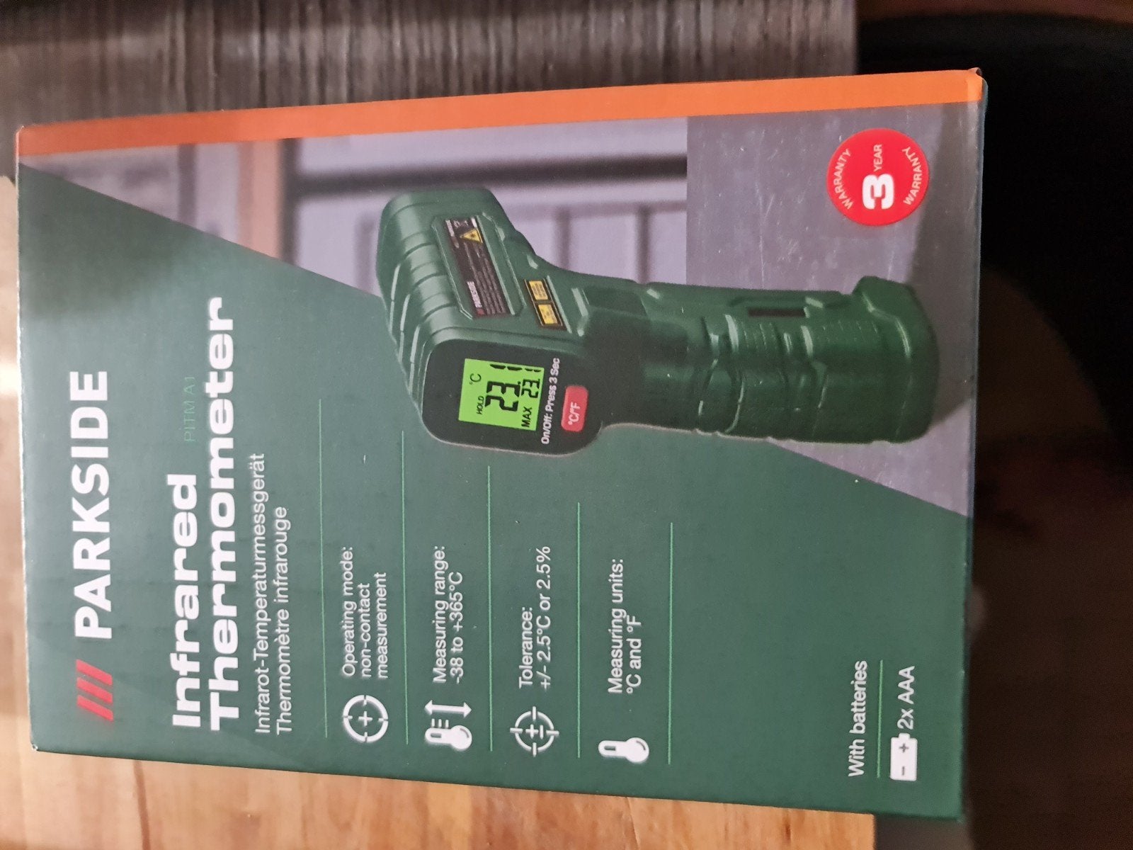 Parkside Infrarood Thermometer - Nieuw in doos, Doe-het-zelf en Verbouw, Ophalen of Verzenden, Nieuw, Temperatuur