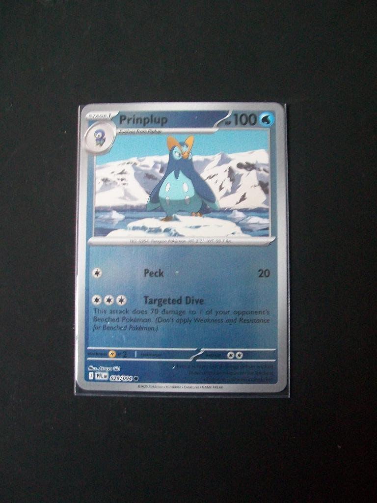 1497. Nieuwe Pokemon Kaart holofoil PRINPLUP HP100 (028/094), Verzenden, Nieuw, Losse kaart, Foil