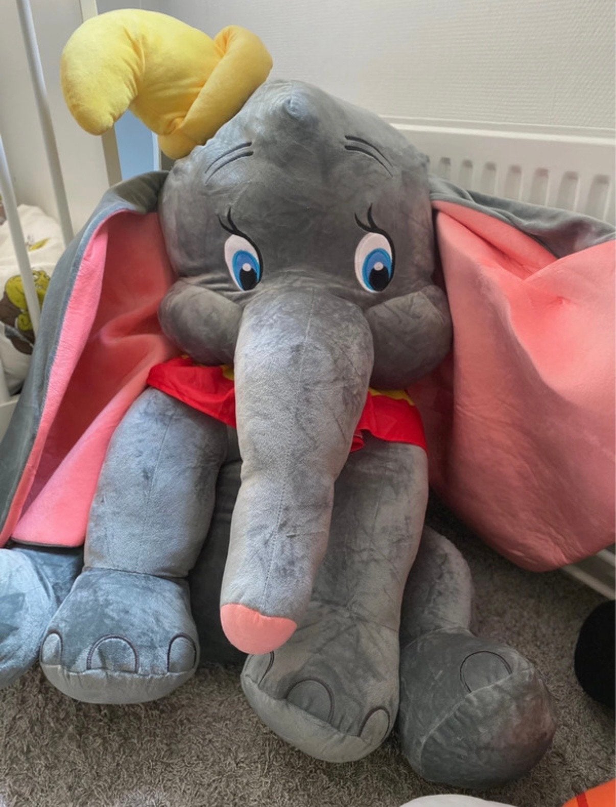 Grote Dumbo Knuffel - Disney Olifant, Disney, Grijs, Ophalen of Verzenden, Zo goed als nieuw