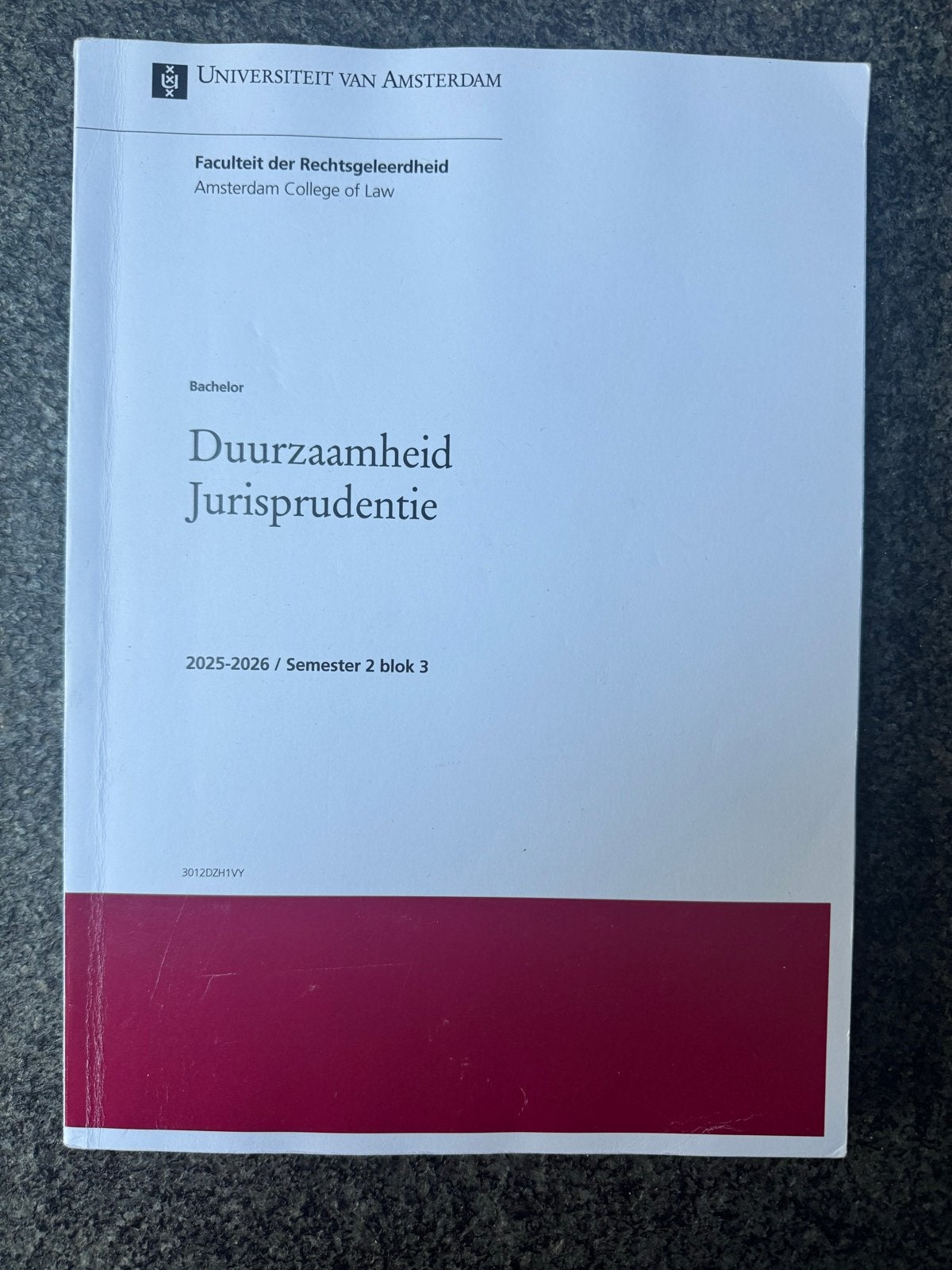Juridische Boeken UvA - Diverse Readers en Jurisprudentie, Ophalen of Verzenden, Gamma, Gelezen, WO