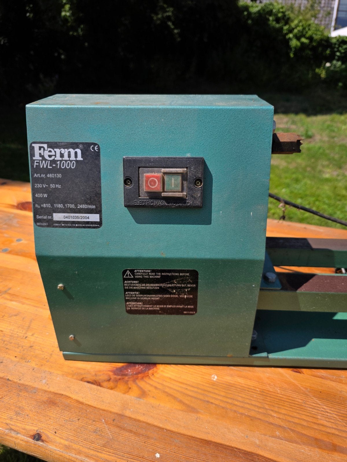 Ferm FWL-1000 Houtdraaibank - 400W, Ophalen of Verzenden, Gebruikt, Houtdraaibank, Minder dan 500 mm