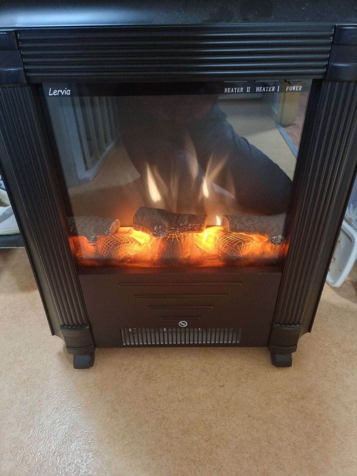 Lervia Elektrische Open Haard met Twee Warmtestanden, Ophalen