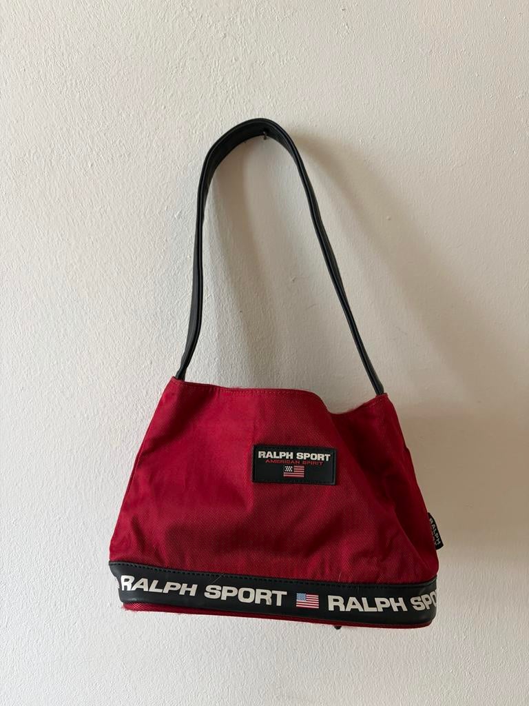 Polo Sport Ralph Lauren schoudertas rood jaren 90, Ophalen of Verzenden, Gebruikt, Rood, Overige merken