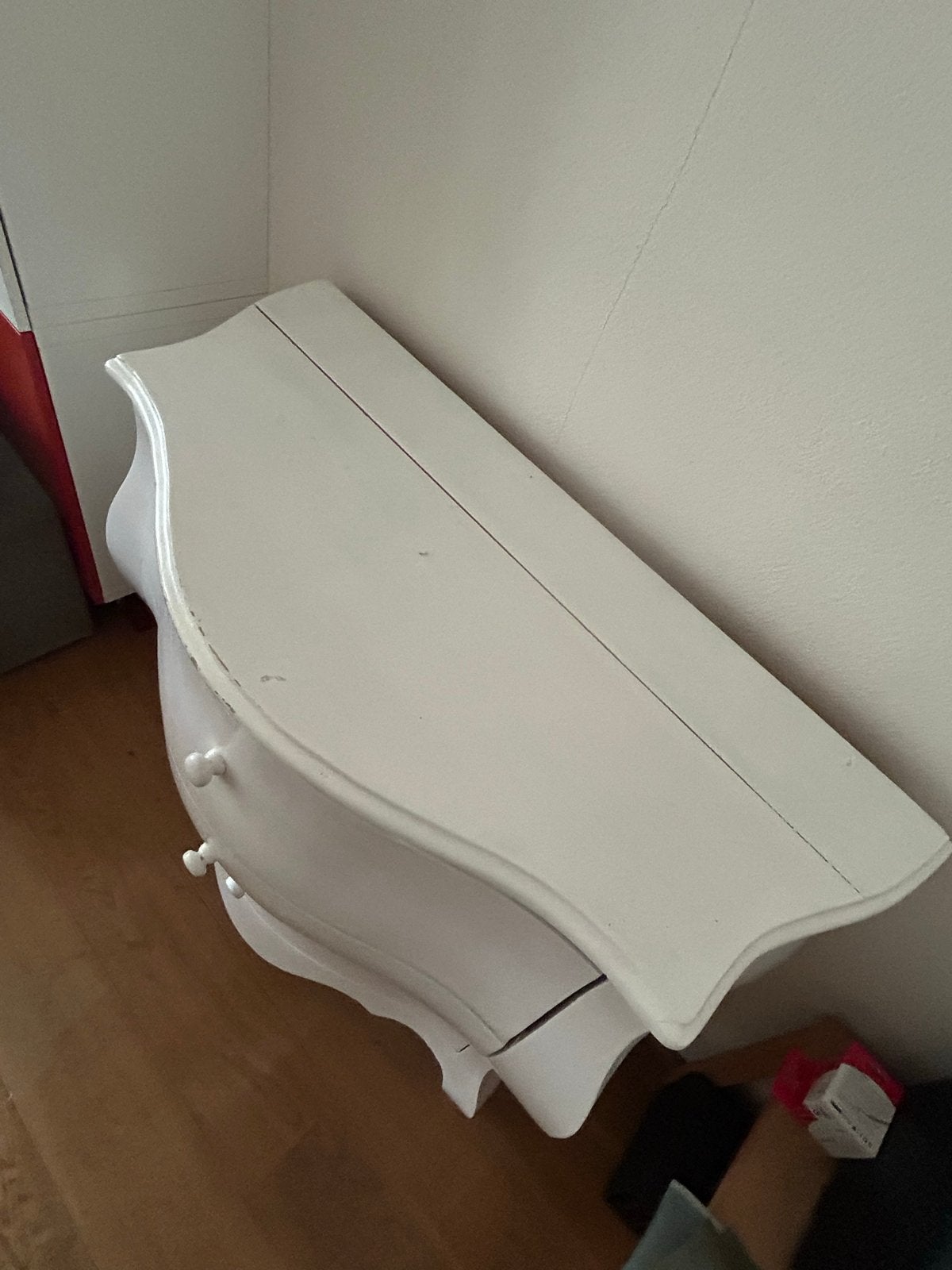 Witte buik kast/ ladenkast met 3 lades - Barok stijl, Ophalen, Gebruikt, Barok, 100 tot 150 cm