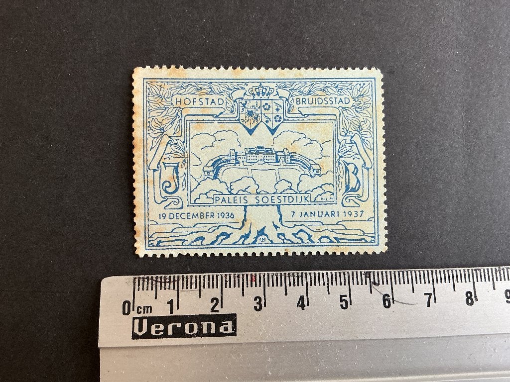 Sluitzegels: hofstad bruidstaart, Verzenden, T/m 1940, Postfris