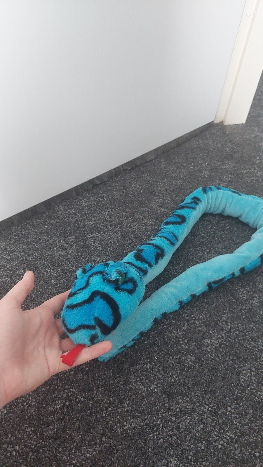 Blauwe slang knuffel, Ophalen of Verzenden