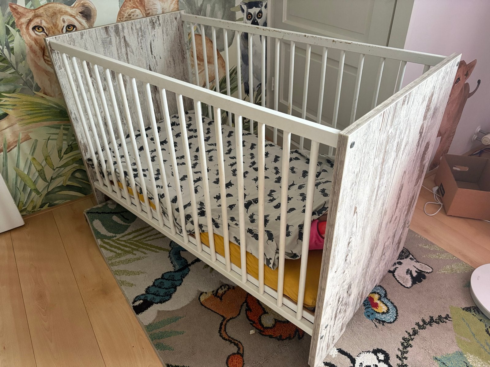 Ledikant met Aerosleep matras en 2 hoezen, Ophalen, Gebruikt, Ledikant