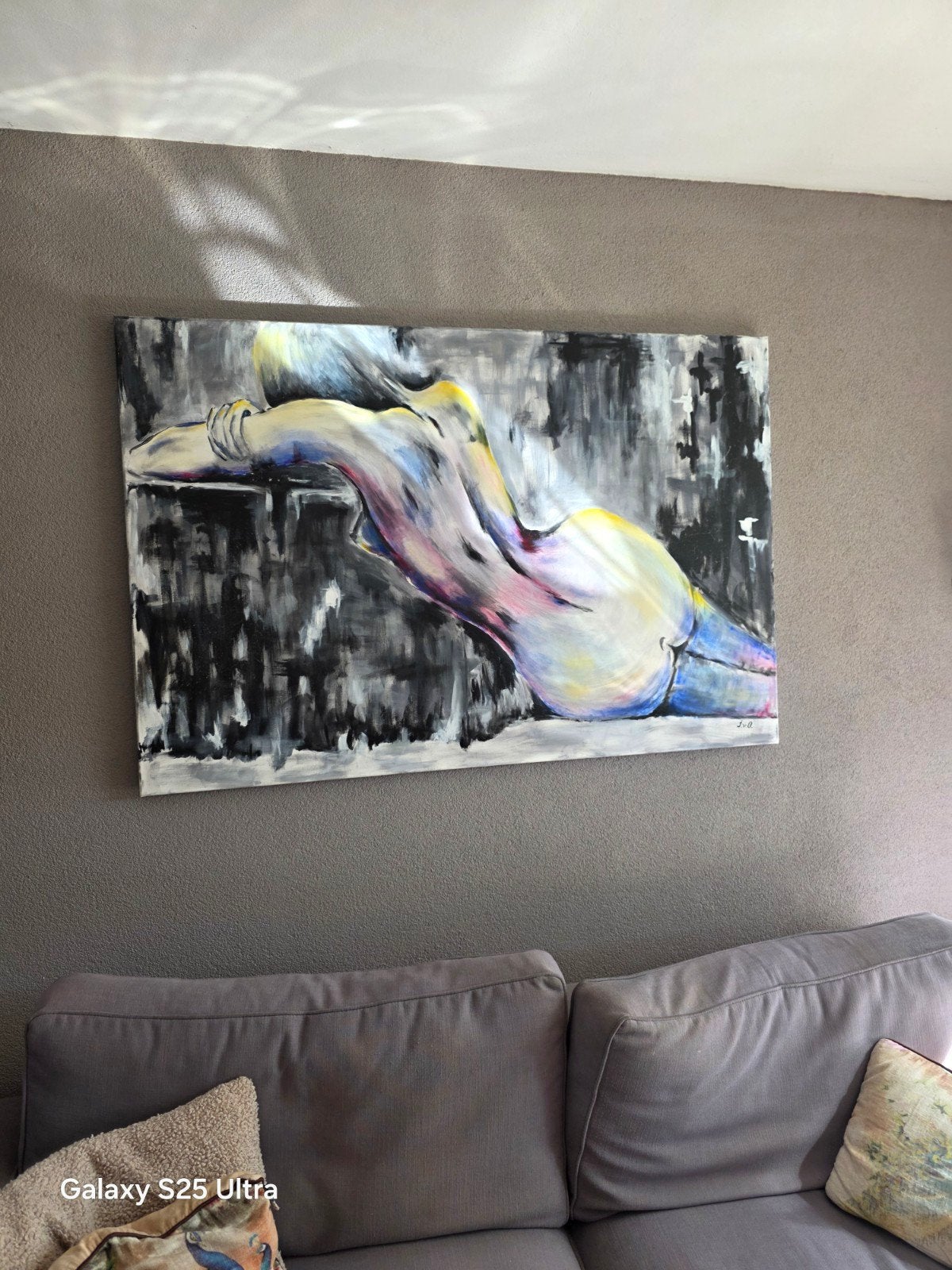 Mooi schilderij van een dame! MOET NU WEG. 
getekend j.v.o., Antiek en Kunst, Ophalen