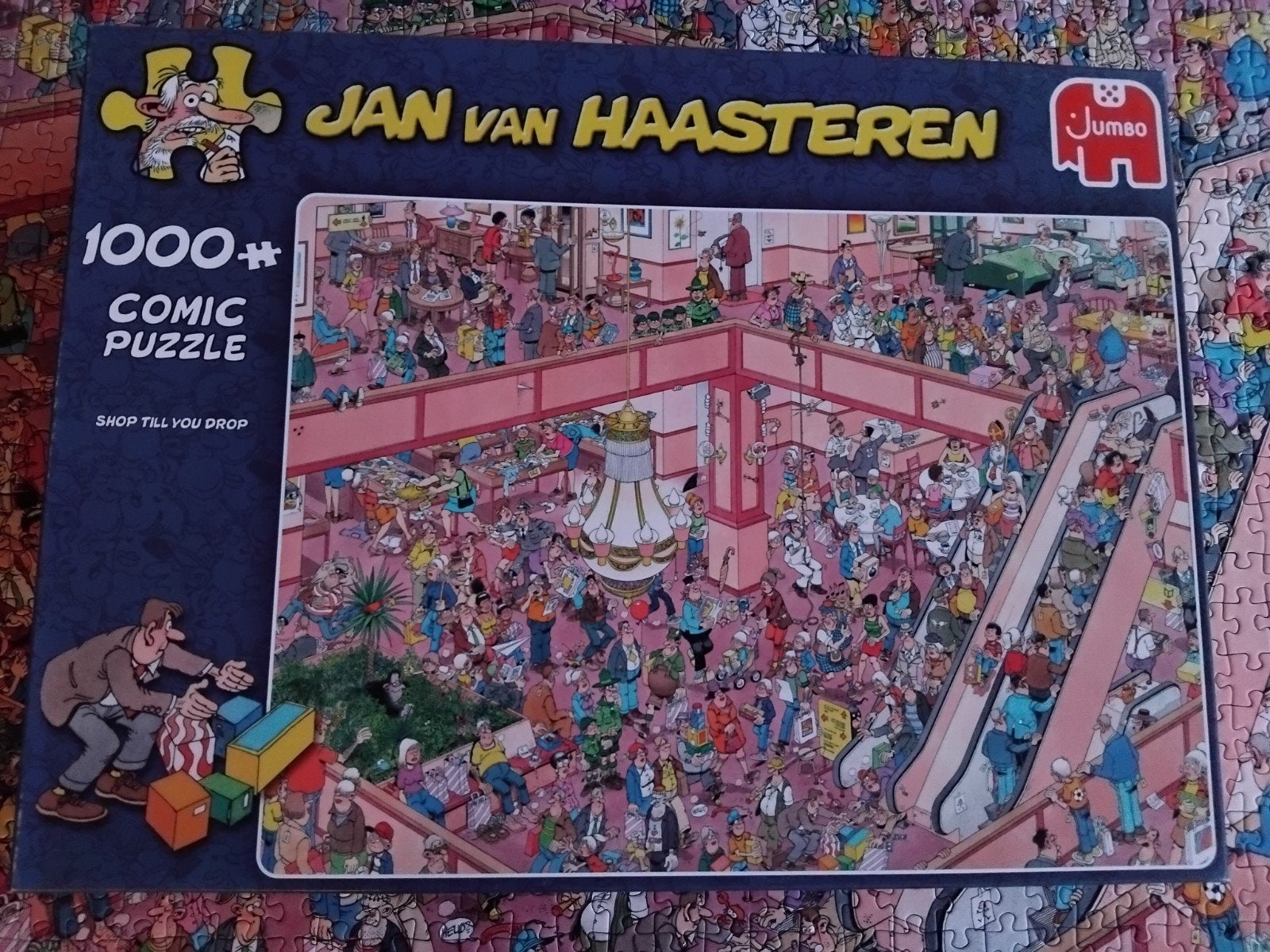 Jan van Haasteren - shop till you drop 1000 stukjes, Ophalen of Verzenden, 500 t/m 1500 stukjes, Zo goed als nieuw, Legpuzzel