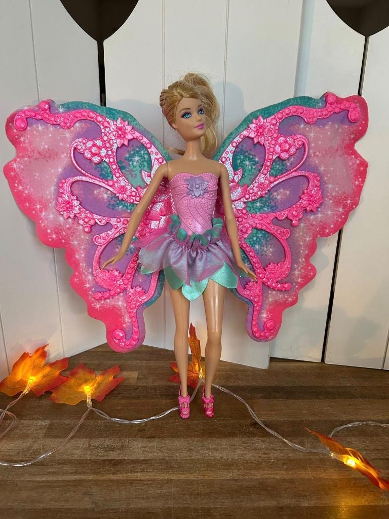 Barbie Mattel Flower And Flutter Fairytopia Fairy pop, Ophalen of Verzenden, Gebruikt, Barbie