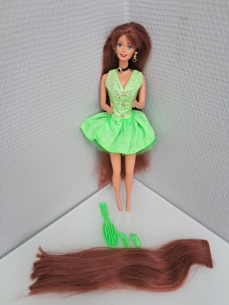 Vintage Mattel Barbie - Cut and  Redhead (1994)extra haar!, Verzamelen, Ophalen of Verzenden, Zo goed als nieuw, Pop