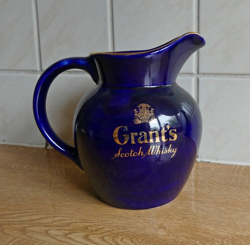 Grant's Scotch whisky waterkan whiskeykan Wade kobaltblauw B, Ophalen of Verzenden, Gebruikt, Gebruiksvoorwerp