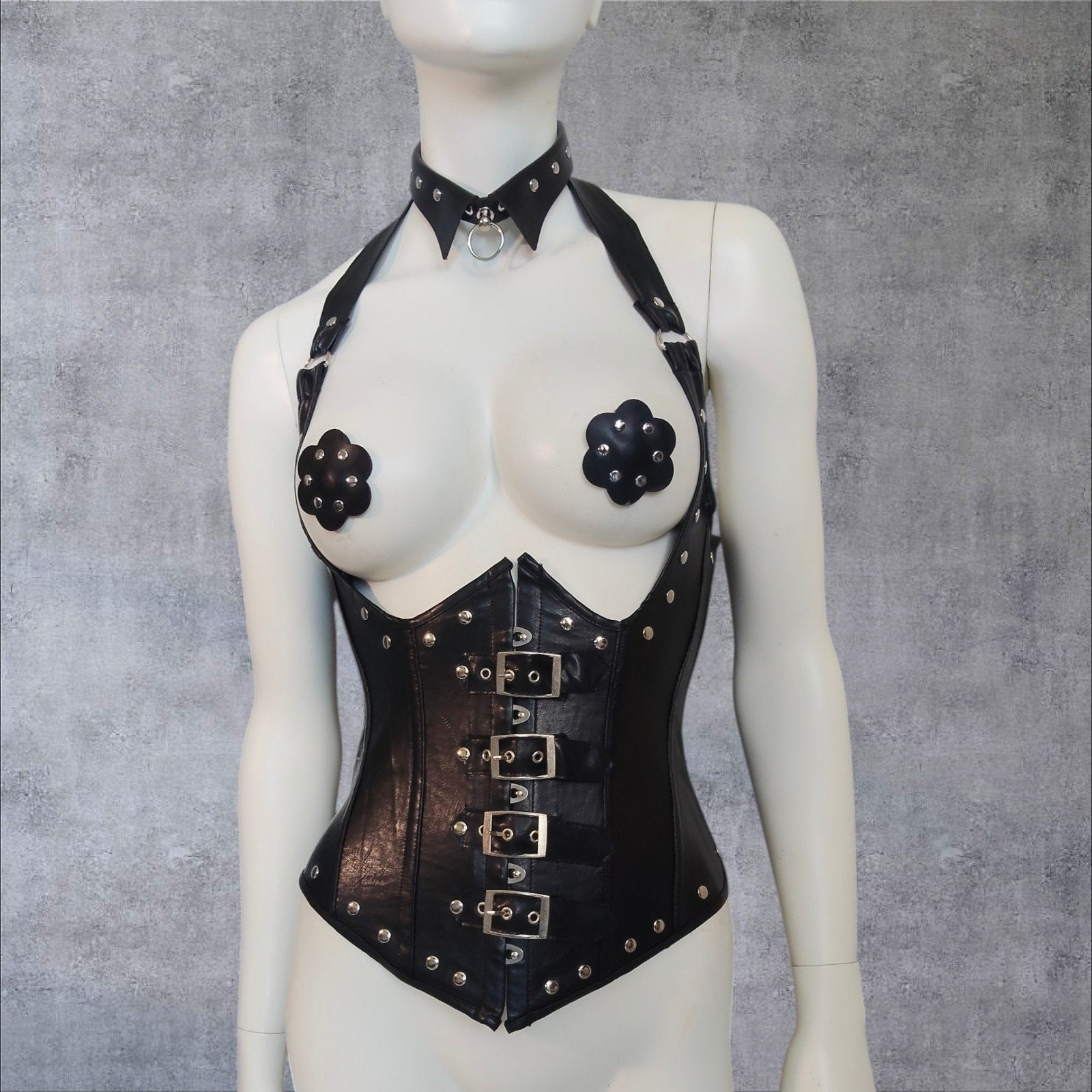 Nieuwe! onderborst corset - Leatherlook. mt M, Onbekend, Ophalen of Verzenden, Zwart, Body of Korset