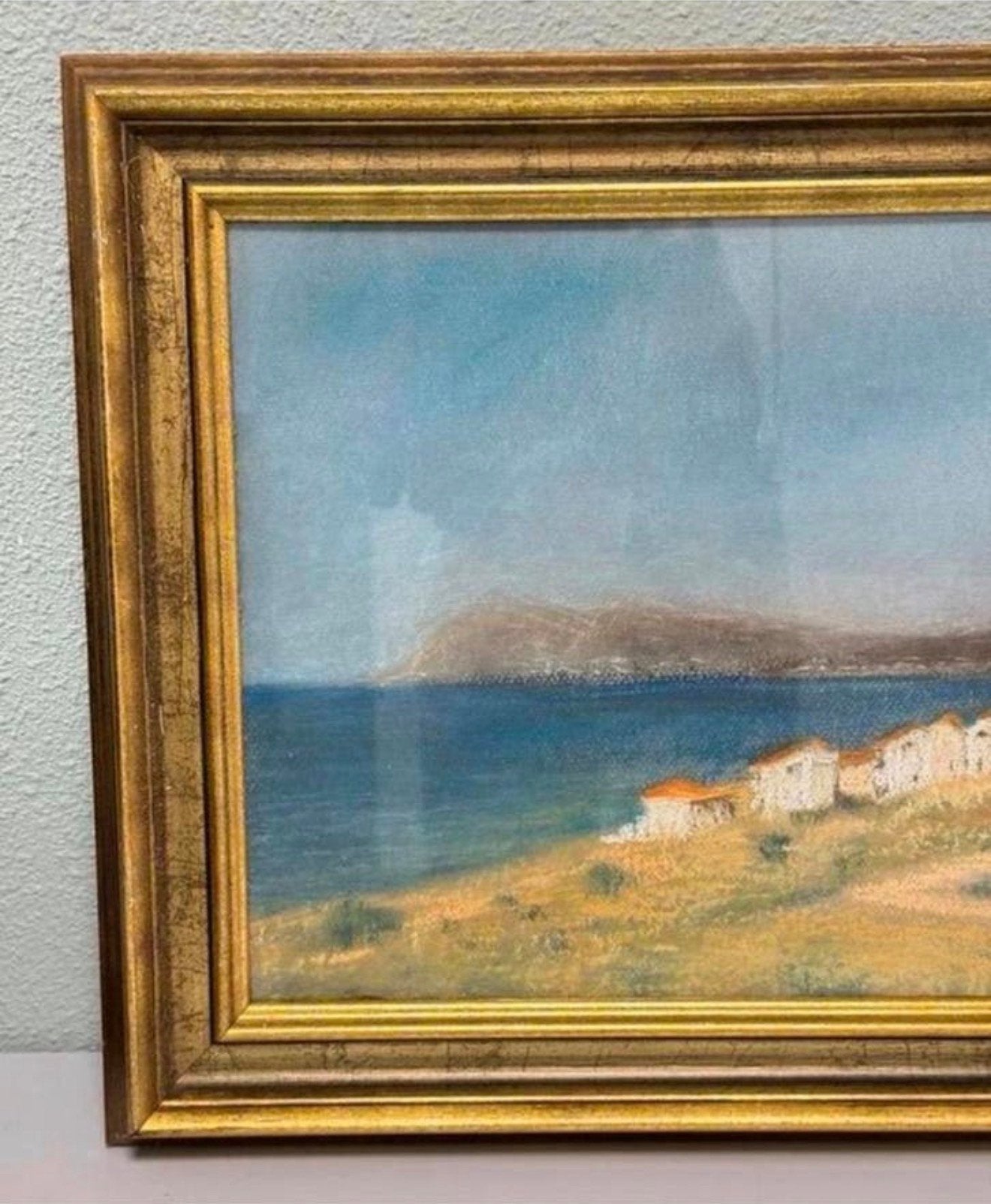 A. Huybregts 1996 vintage Schilderij kustlandschap kust art, Ophalen of Verzenden