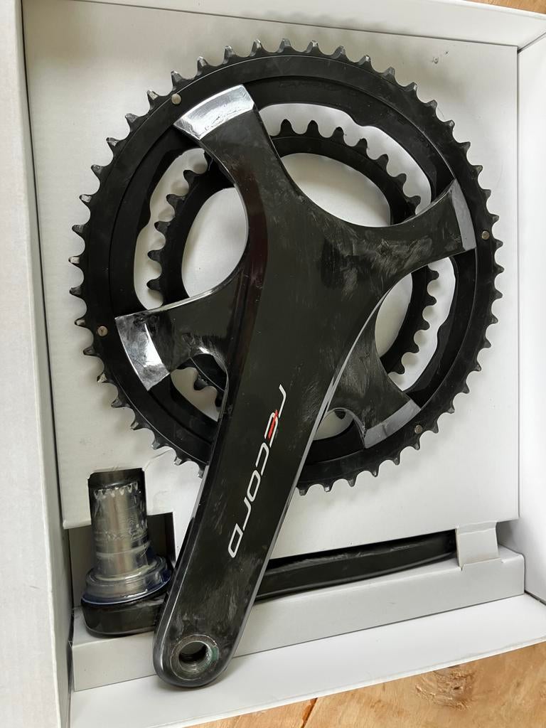 Campagnolo Record Crankstel 170mm Carbon, Crankstel of Pedalen, Ophalen of Verzenden, Zo goed als nieuw, Racefiets