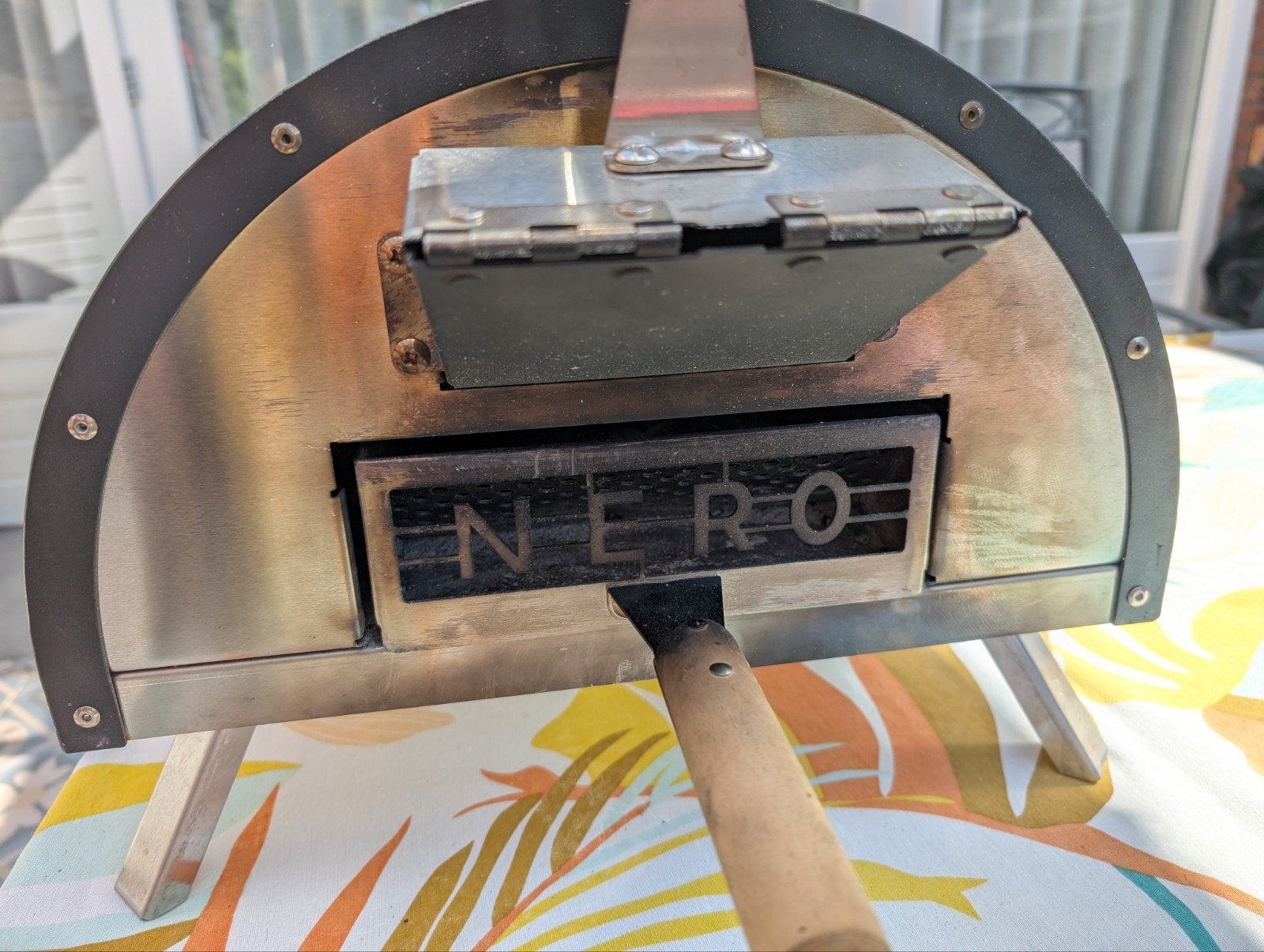 Burnhard Nero pellet pizzaoven met hoes, Ophalen, Zo goed als nieuw, Burnhard