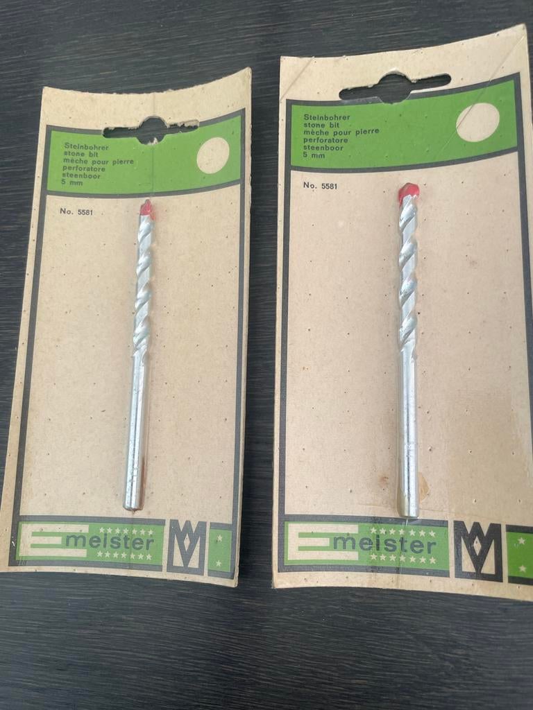 Meister Steenboor 5 mm - Nieuw in verpakking (2 stuks), Ophalen of Verzenden, Nieuw, Overige typen