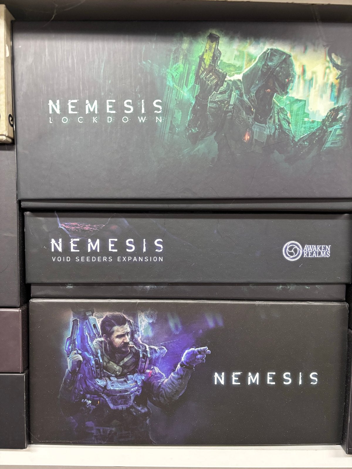 Nemesis 1 en 2 bordspellencollectie met veel extra, Drie of vier spelers, Ophalen of Verzenden, Zo goed als nieuw