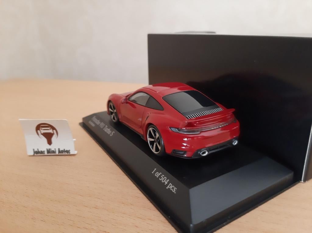 Porsche 911 (992) Turbo S 2020 Karmin Red / Minichamps 1:43, Minichamps, Auto, Nieuw, Ophalen of Verzenden