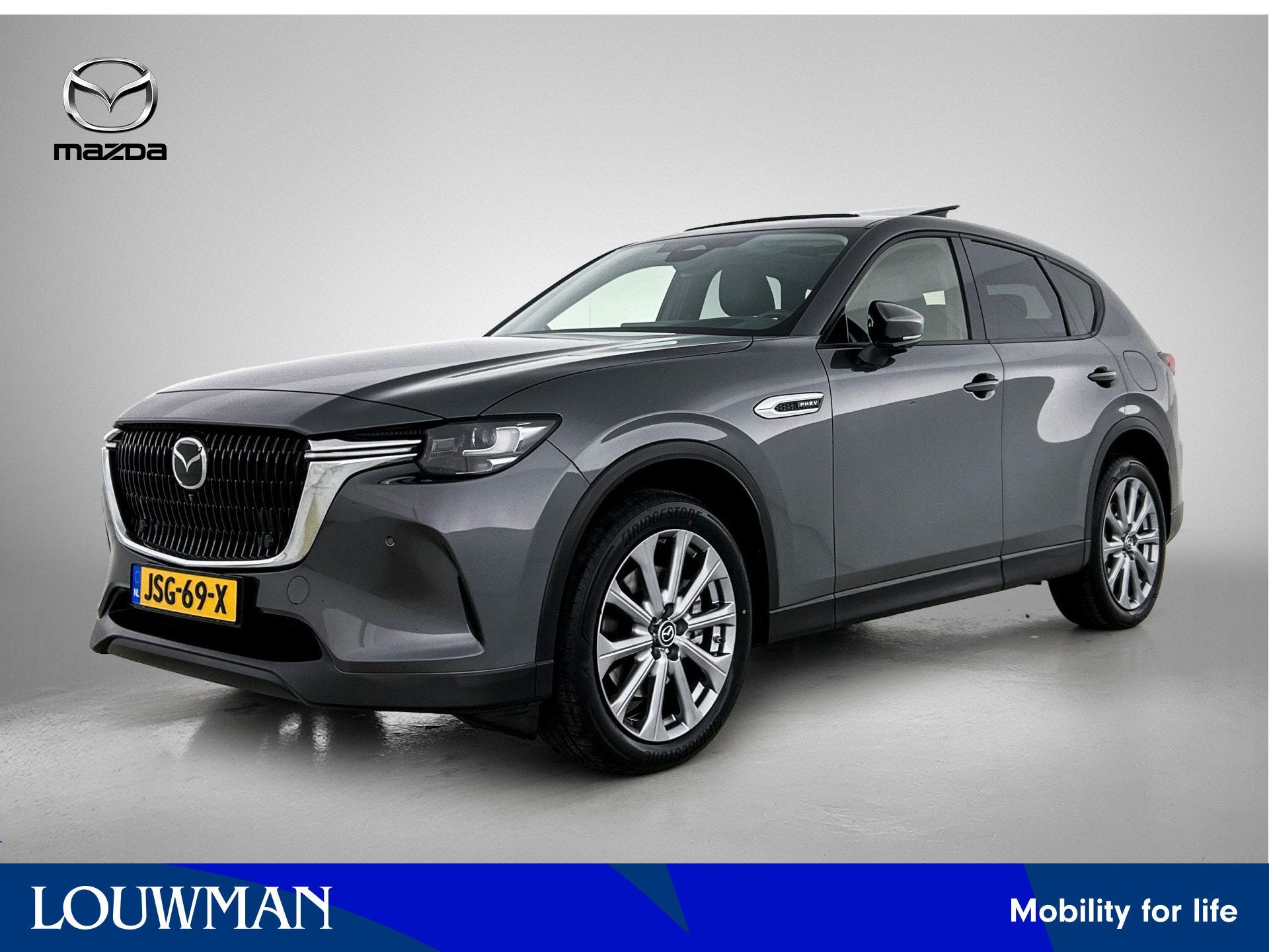 Mazda CX-60 2.5 e-SkyActiv PHEV Exclusive-Line | Panoramadak, Auto's, Mazda, Bedrijf, Te koop, CX-60, 360° camera, 4x4, ABS, Achteruitrijcamera
