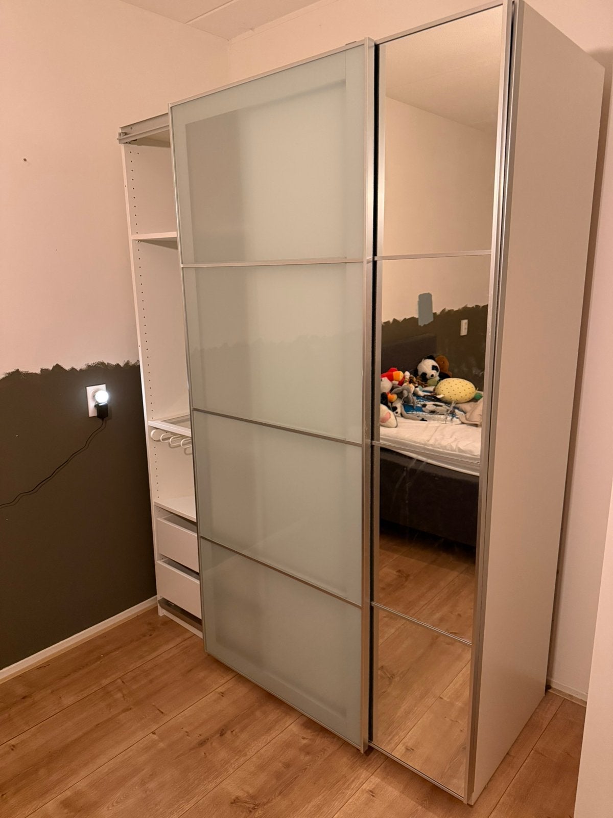 Ikea pax kast wit met schuifdeuren, Huis en Inrichting, Ophalen, Gebruikt, 200 cm of meer, Overige houtsoorten