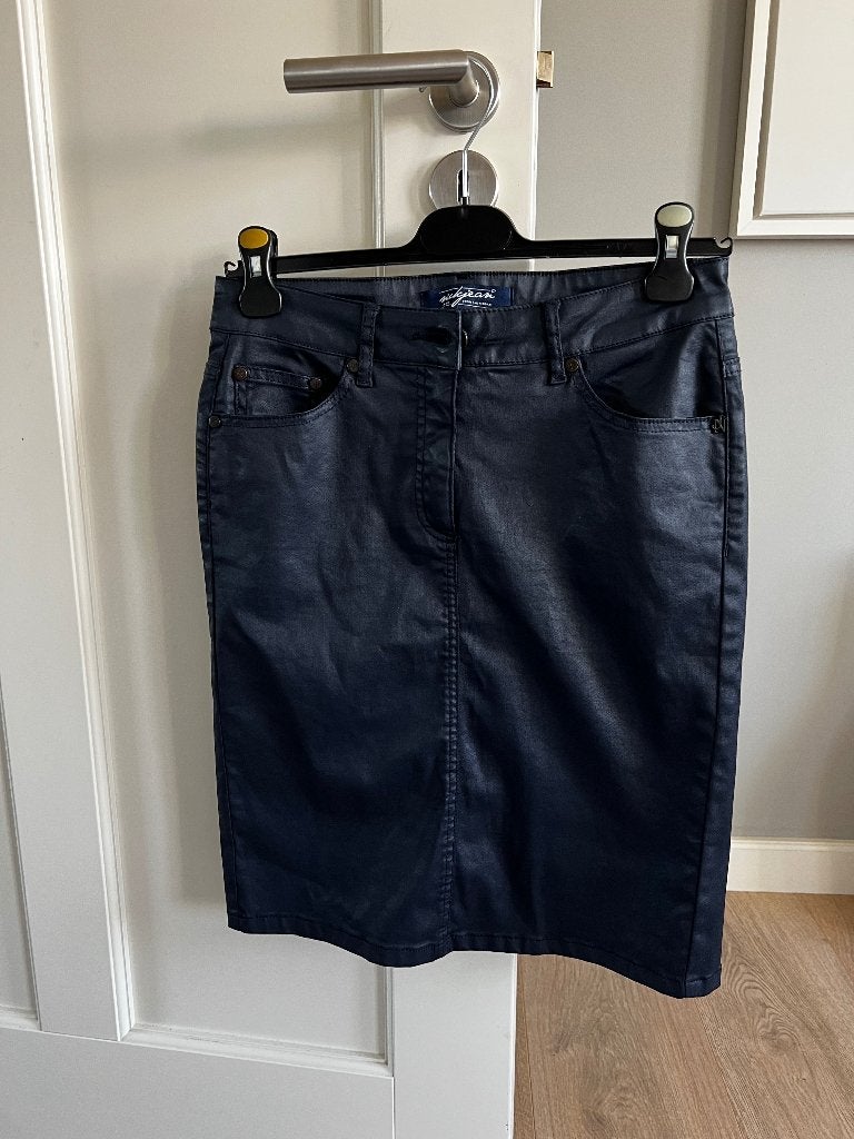 Rok donkerblauw, maat 36, Kleding | Dames, Blauw, Ophalen of Verzenden, Zo goed als nieuw, Knielengte