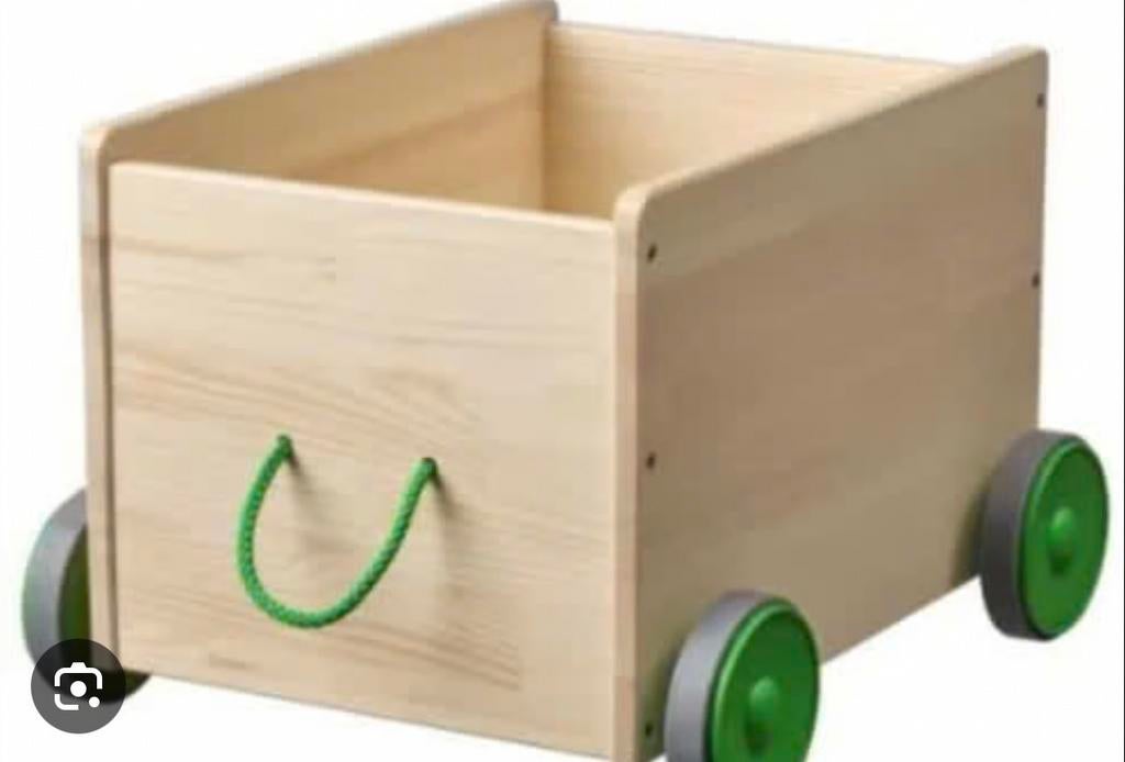 Houten speelgoedkist op wielen, Ophalen of Verzenden, Gebruikt, Bak of Kist
