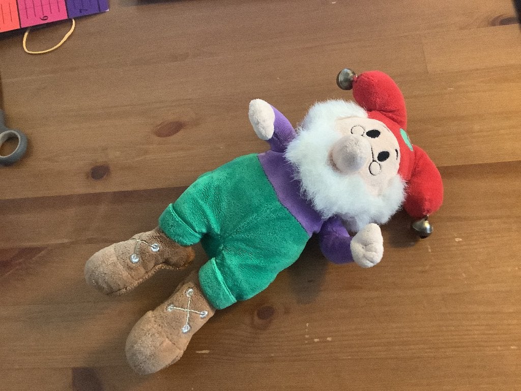 Kabouter plop knuffel met metalen belletjes. liggend 22 cm, Ophalen of Verzenden, Gebruikt, Overige typen