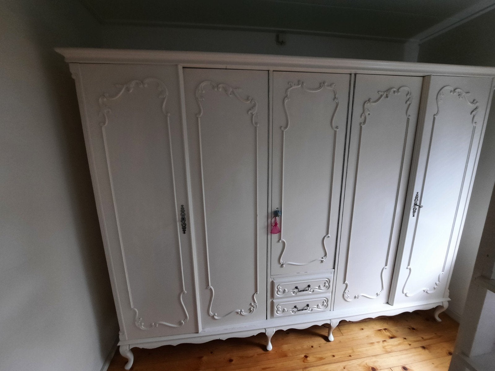 Unieke Barok vintage Queen Anne XL garderobekast, Huis en Inrichting, Kasten | Kledingkasten, Ophalen of Verzenden, Gebruikt, 50 tot 75 cm
