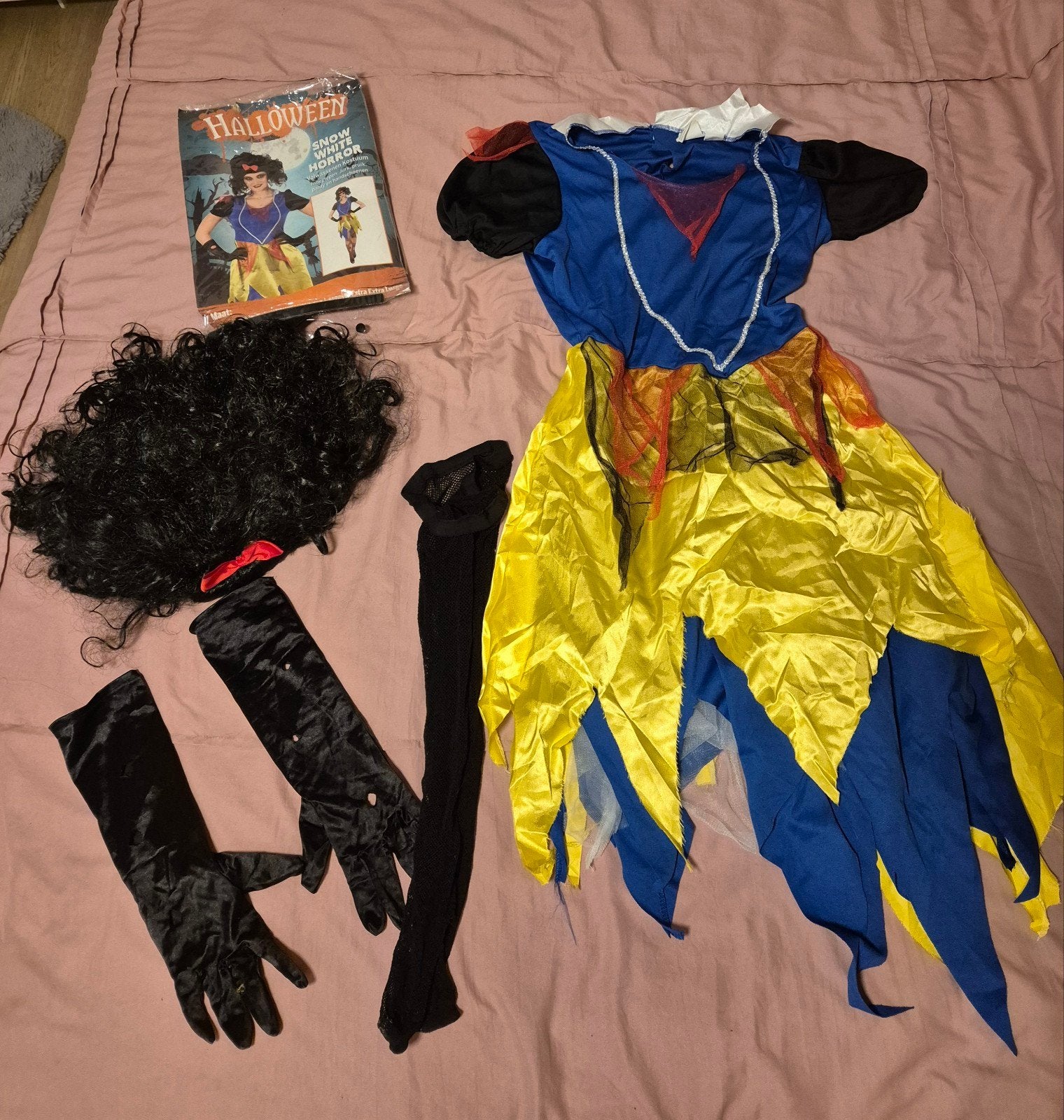 Halloween Sneeuwwitje Kostuum met Pruik - Maat L, Maat 42/44 (L), Ophalen of Verzenden, Halloween, Kleding