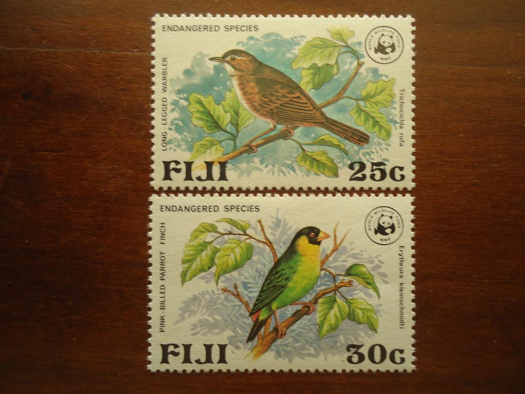 Vogels WNF Fiji 1979, mi. 389-90, postfris, Ophalen of Verzenden, Dier of Natuur