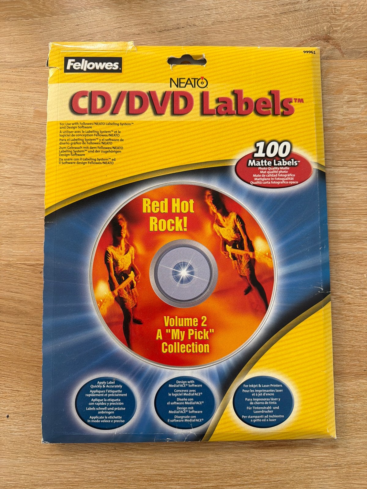 Fellowes NEATO CD/DVD Labels - 100 Matte Labels, Computers en Software, Ophalen of Verzenden, Nieuw, Overige typen, Op spindel