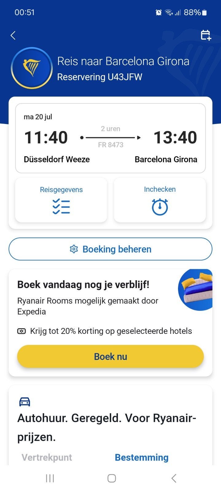 Vliegtickets enkele reis Weeze - Girona, Drie personen of meer, Vliegtuig, Met bestemming of datum