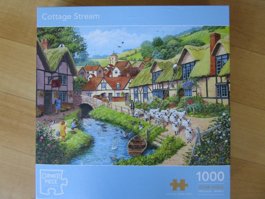 Legpuzzel Cottage Stream - 1000 stukjes, Ophalen of Verzenden, 500 t/m 1500 stukjes, Zo goed als nieuw, Legpuzzel