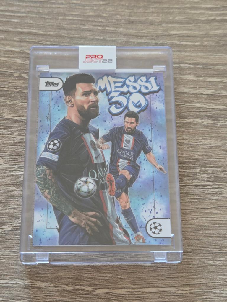 Lionel Messi Topps Project 22 trading card Psg, Ophalen of Verzenden, Nieuw, Buitenlandse clubs, Poster, Plaatje of Sticker