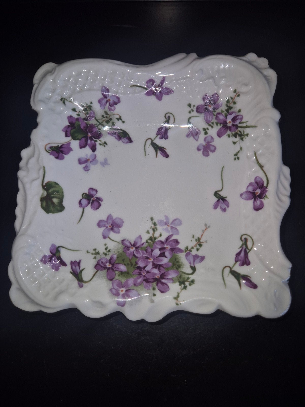 victorian Violets Hammersley, Ophalen of Verzenden, Zo goed als nieuw, Porselein, Kop en/of schotel