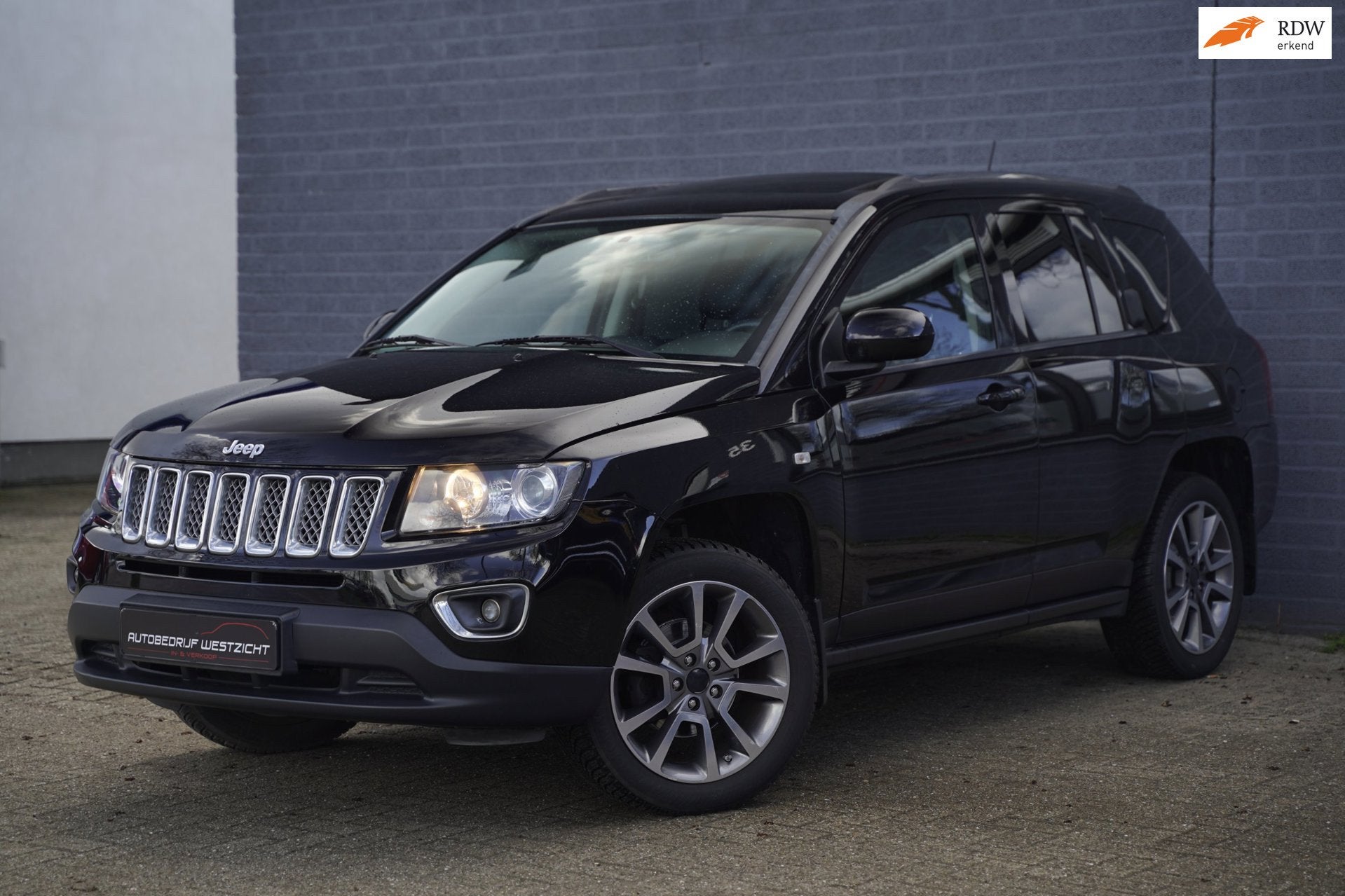 Jeep COMPASS 2.4 Limited 4WD, 170PK, Leder, Schuifdak, Navi, Auto's, Automaat, 1486 kg, 450 kg, Gebruikt