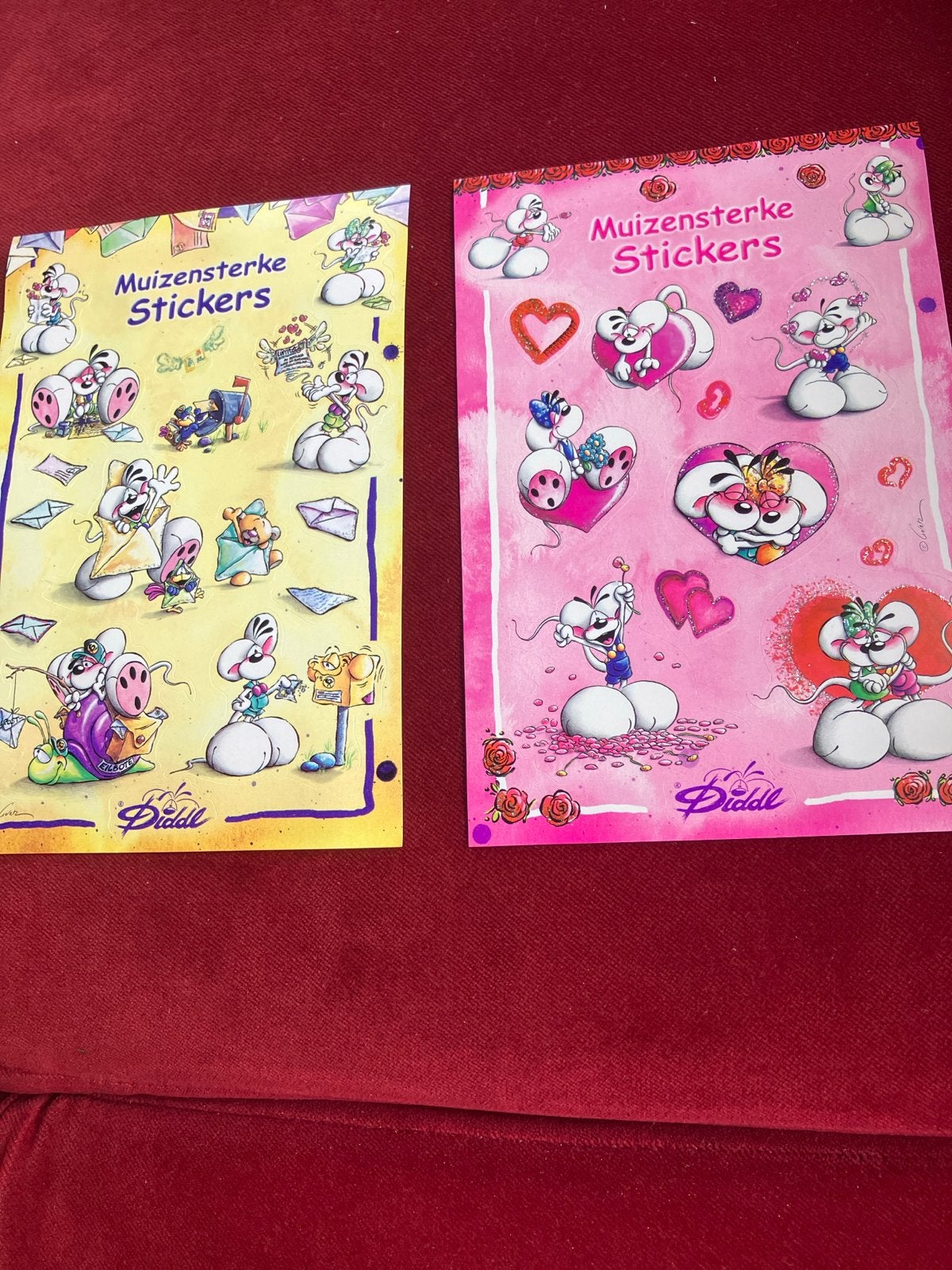Diddl Muizensterke Stickers - 2 velletjes, Verzamelen, Verzenden, Nieuw, Papier, Kaart of Schrift