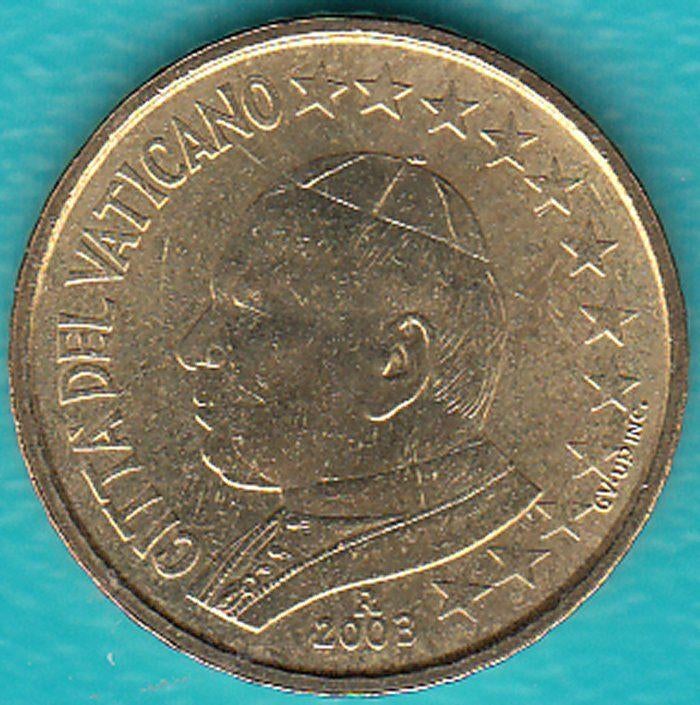 Vaticaan 50 eurocent 2003 Johannes Paulus II UNC - schaars !, Ophalen of Verzenden, Vaticaanstad, 50 cent, Losse munt