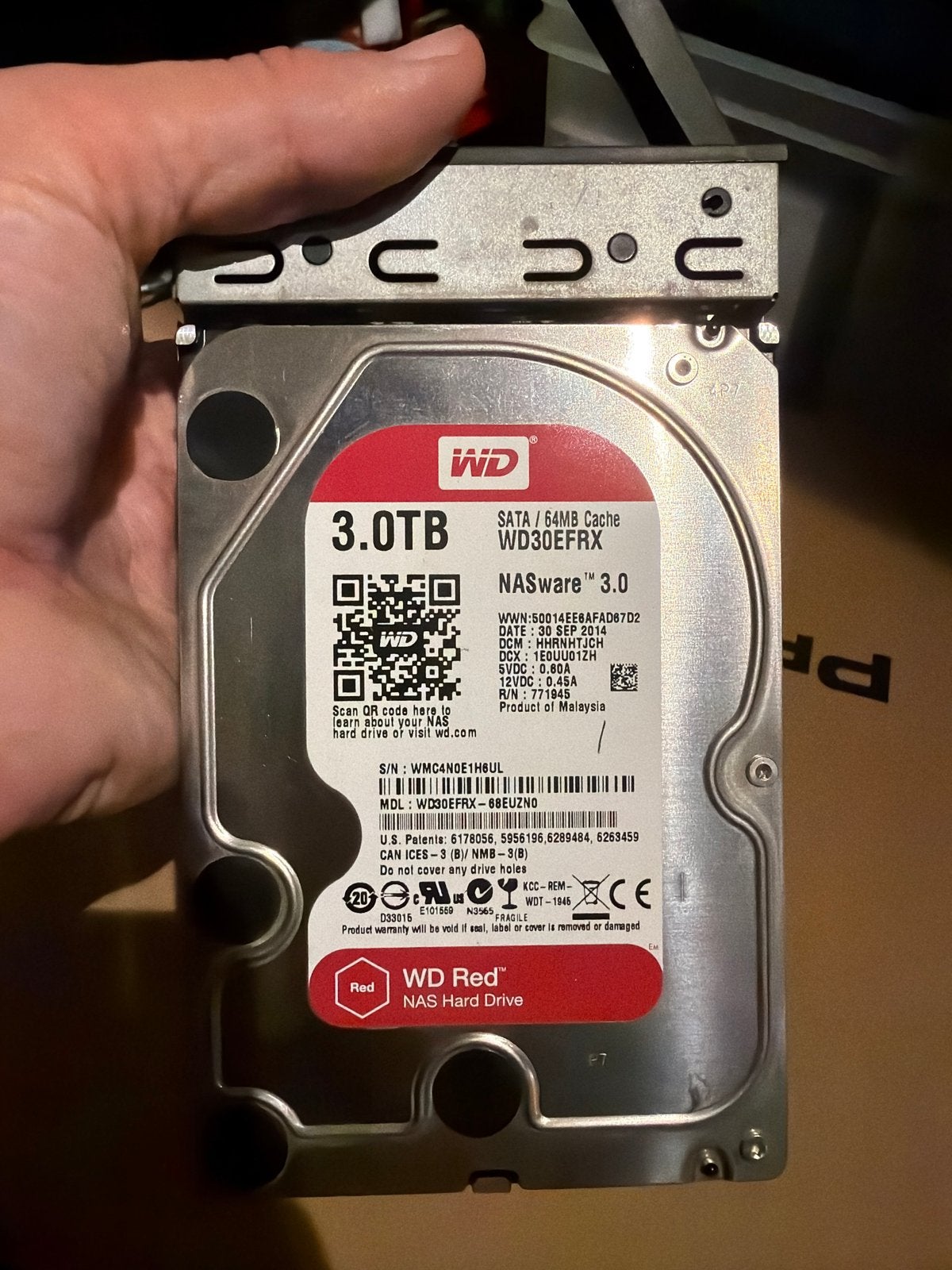 WD Red 3TB NAS Harde Schijf - WD30EFRX, Computers en Software, Harde schijven, Intern, Gebruikt, Server, Ophalen of Verzenden